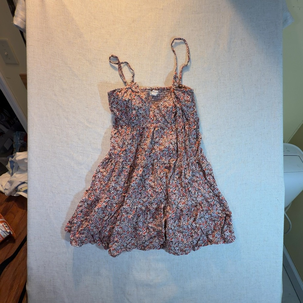 Aeropostale Tiered Mini Dress Floral Smocked Women's Size Small